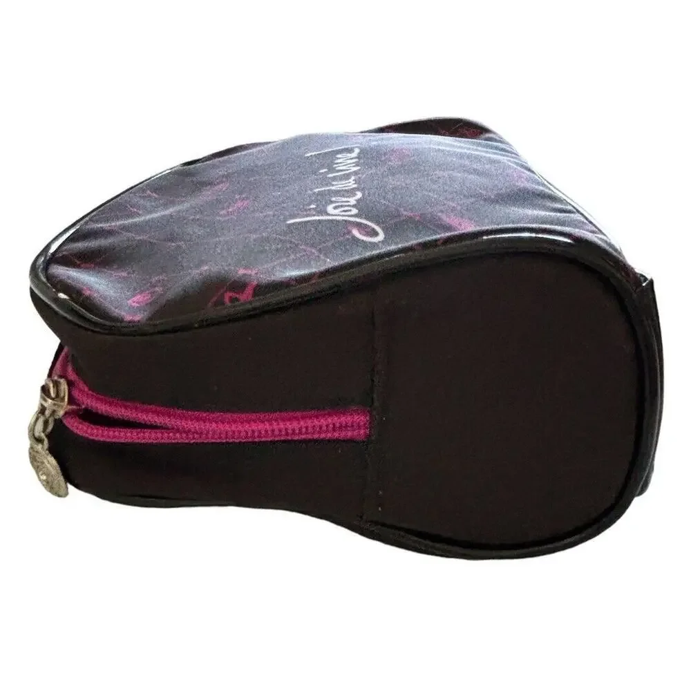 NEW! Lancome Black Fuchsia Joie de Vivre Cosmetic Makeup Clutch Travel Bag
